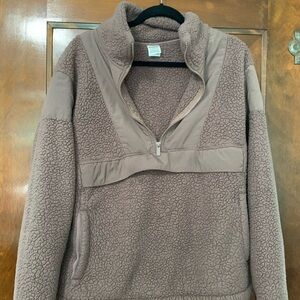 PINK Victoria's Secret Brown Sherpa Hoodie